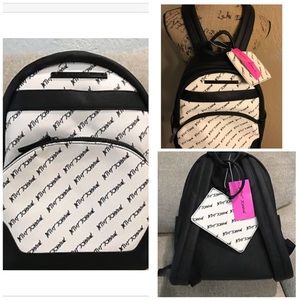 🌺Betsey Johnson Logo Backpack Bone/Black